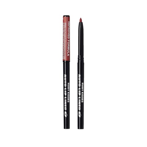 Ruby Kisses Auto Lip Liner Pencil Long Lasting  NonFading Smooth Application NonFeathering with Rich Color No Sharpener Needed Ideal for Full Lips Look Plum 3 PACK
