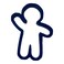 Waving Gingerbread Man Cookie Cutter with Easy to Push Design 4 inch