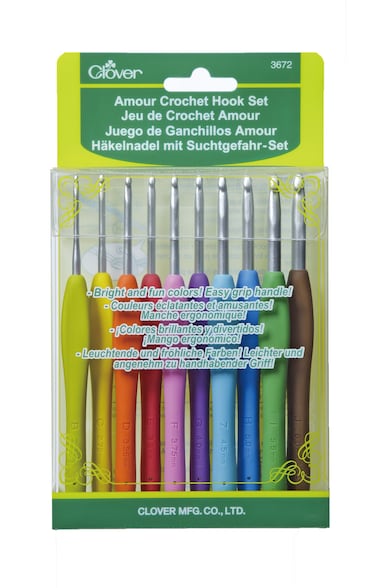Clover 3672 Amour Crochet Hook Set 10 sizes