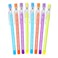 Enday Stackable Pencils in Dazzling 8 PC Translucent Multi Point Push Fun Pencils with Matching Erasers Stacking Point Lead Pencil for School Office Kids Teacher