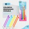 Enday Stackable Pencils in Dazzling 8 PC Translucent Multi Point Push Fun Pencils with Matching Erasers Stacking Point Lead Pencil for School Office Kids Teacher