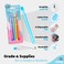 Enday Stackable Pencils in Dazzling 8 PC Translucent Multi Point Push Fun Pencils with Matching Erasers Stacking Point Lead Pencil for School Office Kids Teacher