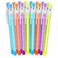 Enday Stackable Pencils in Dazzling 8 PC Translucent Multi Point Push Fun Pencils with Matching Erasers Stacking Point Lead Pencil for School Office Kids Teacher