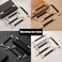Guoharda 12 Pack 5 Inch 128 mm Knurled Cabinet Handles Cabinet Pulls Aluminum Handles Pulls Gold and Black Oxidation Finish with Diamond Pattern 6 Length 5 Hole Center