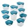 Rachael Ray LeakProof Stacking Container Food Storage Bin Set 20Piece Clear with Teal Lids