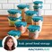 Rachael Ray LeakProof Stacking Container Food Storage Bin Set 20Piece Clear with Teal Lids