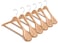 Amber Home 6 Pack Wide Shoulder Wooden Suit Coat Hangers with Non Slip Pants Bar Solid Wood Jacket Clothes Hangers Smooth Finish for Sweater Pants Heavy Clothes Natural 6 Pack