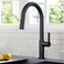 KRAUS Oletto Single Handle Pull Down Kitchen Faucet in Matte Black KPF2820MB