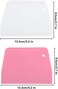 Bamutu Dough Scraper 2 PCS Plastic Pastry Bread Scraper Dough Cutter Scraper Tool for Pizza Dessert Cake Baking Pastries Bread Whitle and Pink