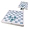 Coastal Themed Seashell Checkers Set with Game Board 13 Inches