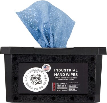 Bulldog NYC Heavy Duty Industrial Hand Wipes 70 Wipes per Container3825