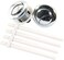 Magicshell Toilet Button 2PCS 38mm Dual Push Toilets Flush Button Toilet Tank Button with Thread Diameter Silver For Water Valve