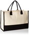 Mud Pie Classic Black and White Initial Canvas Tote Bags C 100 Cotton 17 x 19 x 2