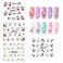 Cute Kawaii Cat Cartoon Nail Stickers SelfAdhesive Nail Decals for Women Girls Kids Nail Art Stickers 12 Sheets
