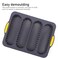 YYTONG Loaf Pan French Fourhole Bread Nonstick Pan Easy Release Household Silicone Food Baking Breakfast Warm Afternoon Tea Romantic Dinner Tool