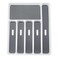 Large Silverware Tray  White Kitchen Cutlery Tray Drawer Organizers 6Compartments Kitchen Drawer Organizer  SoftGrip Lining and NonSlip Rubber Feet  BPAFree