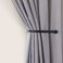 Deco Window Curtain Holdbacks 2 pcs Curtains Holder Wall Mounted Drapery Tiebacks Window Hook for Home Decor Matte Black