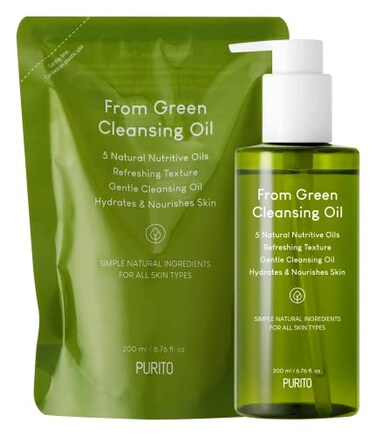 PURITO From Green Cleansing Oil Set Original  Refill 1352 floz  400ml Gentle Cleansing Oil for Face Crueltyfree  Vegan Korean Skin Care