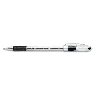 Pentel RSVP Ballpoint Stick Pen Black Ink Fine Dozen