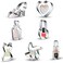 Makeup Dress Up Cookie Cutters Shapes Set of 7  High Heel Heart Perfume Nail Polish Dresses Windmill Lipstick Shaped Women Girl Ladies Princess Fashion Cookie Cutter for Birthday Valentine Day