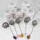 5 pcs Tea Infuser Set Stainless Steel Ball Mesh Tea Strainer Amethyst Rose Quartz Clear Quartz Citrine Smoky Quartz Gift Set For Tea Lovers