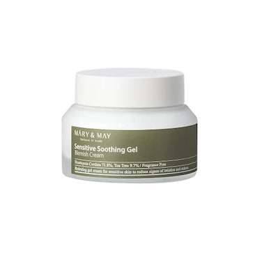 MaryMay Sensitive Soothing Gel Cream  Instant Cooling and Redness Relief PoreTightening Face Cream with Tea Tree and Houttuynia Cordata Extracts  No Sticky Refreshing Finish 246oz