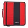 CaseIt The Classic Zipper Binder  2 Inch ORings  Multiple Pockets  350 Sheet Capacity  Comes with Shoulder Strap  Fire Engine Red D251