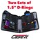 Caseit The Dual 2in1 Zipper Binder  Two 15 Inch DRings  Includes Pencil Pouch  Multiple Pockets  600 Sheet Capacity  Comes with Shoulder Strap  Jet Black Dual101