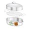 NutriChef 20 Oval Roasting Pan with Rack and Lid  Premium Stainless Steel Roaster Dish w Wide Handles  Removable Rack MultiUse Cookware for Turkey Chicken Stews  More  Dishwasher Safe