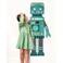 Petit Collage Folding Growth Chart Blue Robot