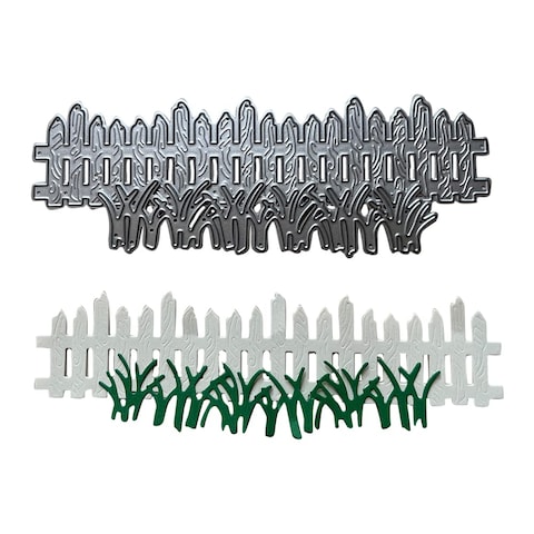 Fence Cutting Dies Grass Straw Die Cuts Metal Embossing Stencils Template Mould for Card Scrapbooking Album Paper Card Decor and DIY Crafting