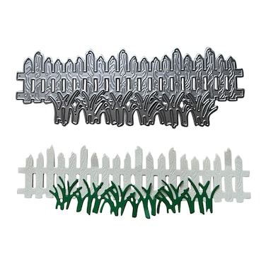 Fence Cutting Dies Grass Straw Die Cuts Metal Embossing Stencils Template Mould for Card Scrapbooking Album Paper Card Decor and DIY Crafting