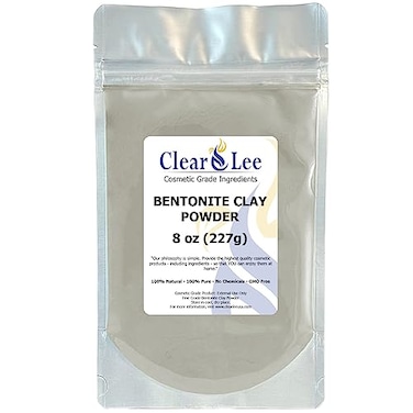 ClearLee Bentonite Clay Cosmetic Grade Powder  100 Pure Natural Powder  Great For Skin Detox Rejuvenation and More  Heal Damaged Skin  DIY Clay Face Mask 8 oz