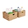 Seville Classics Premium Natural Handwoven Portable Laundry Bin Basket with Carrying Handles Household Storage for Clothes Linens Sheets Toys Natural Water Hyacinth Rectangular 2Pack