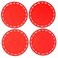 Silicone Hot Pads Set of 4  6 in 1 MultiPurpose Kitchen Tool Pot Holder Splatter Guard Microwave Cover Jar Opener Decorative Trivet Red 8 Inches Includes 121 Cooking Secrets Ebook