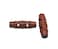 Amanaote Oval Shape Brown Wooden Button 32mm in Length with 2 Holes for Craft Sewing DIY Pack of 15