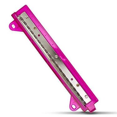 3 Hole Punch for Binders l Portable Paper Puncher with Ruler for Three Ring Folders Pink