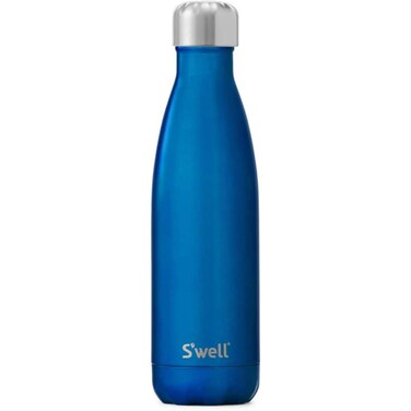 Swell Stainless Steel Water Bottle 17oz Ocean Blue Triple Layered Vacuum Insulated Containers Keeps Drinks Cold for 36 Hours and Hot for 18 BPA Free Perfect for On the Go