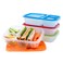 Bentgo Easyboxes  Original Stackable Lunch Boxes  Reusable 3Compartment Food Containers for Kids and Adults  Bento Lunch Box for Meal Prep School  Work  BPA Free Set of 4 Classic