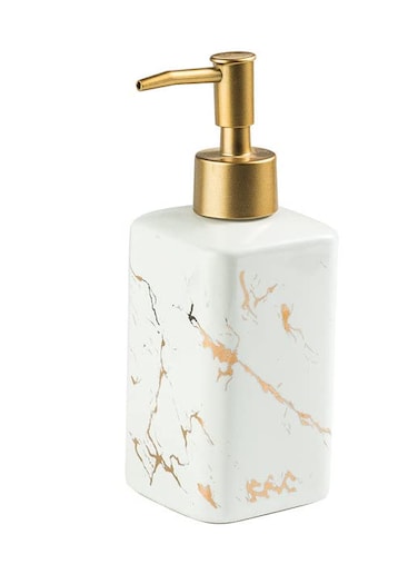 POSHOPS Soap Dispenser Ceramic Marble Pattern Bathroom Accessories Hand Soap Dispensers Lotion Dispenser for Birthday Gift Housewarming Gift Home Decoration E