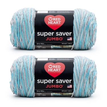 Red Heart Super Saver Jumbo Icelandic Yarn  2 Pack of 283g10oz  Acrylic  4 Medium Worsted  482 Yards  KnittingCrochet