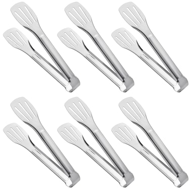 Serving Tongs Kitchen TongsBuffet Tongs Stainless Steel Food Tong Serving Tongsmall tongs 6 Pack 7 Inch