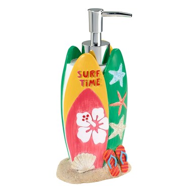 Avanti Linens  Soap DispenserLotion Pump Guest Bathroom Essentials Beach Home Decor Surf Time Collection