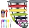 Zacfton Stainless Steel Salad Bowls Set of 7 Mixing Bowls with Lids Set Kitchen Storage Nesting Bowls with 13 Baking Accessories Great for Mixing Preparing  Serving