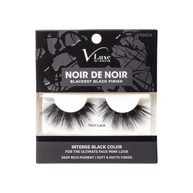 VLuxe Noir De Noir False Eyelashes Blackest Black Finish Weightless Volume and Curl False Lashes Soft  Matte Fibers Noir Lace