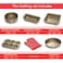 Moss  Stone 5 Piece Baking Pans Set Carbon Steel NonStick PTFE Coating Oven Safe Baking Sheet Set Bakeware Set With Heat Red Glove Cookie Sheets For Baking Nonstick Set