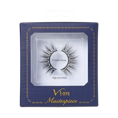 Vluxe by iEnvy Lashes with Rhinestones Masterpiece Mink Lashes Diamond False Eyelashes Crystal Muse