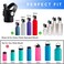 DBIW Straw Lid Compatible with Hydroflask Lids with Straw 24 oz Standard Mouth Fits Hydro Flask Narrow Mouth 21 oz Water Bottles Replacement Top Flex Straws Cap with Flexible Handle Black
