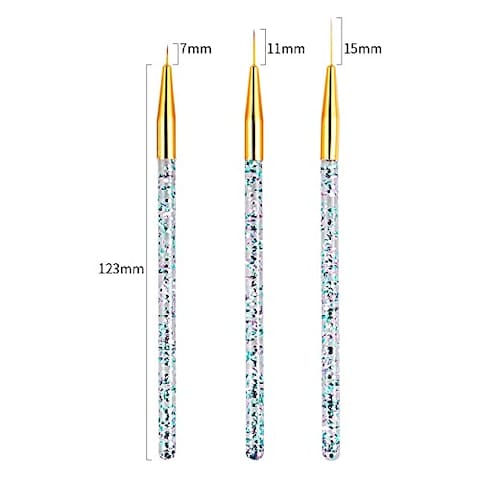 Artdone 31pcs Nail Art BrushesNail Art Tool SetNail Dotting ToolsNail Dust BrushStriping Nail Art Brushes for Long LinesNail Drawing Pen For Nail Design