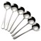 Soup Spoons Set of 6 Round Stainless Steel Bouillon Wonton Salad Spoons Kitchen Utensil 6